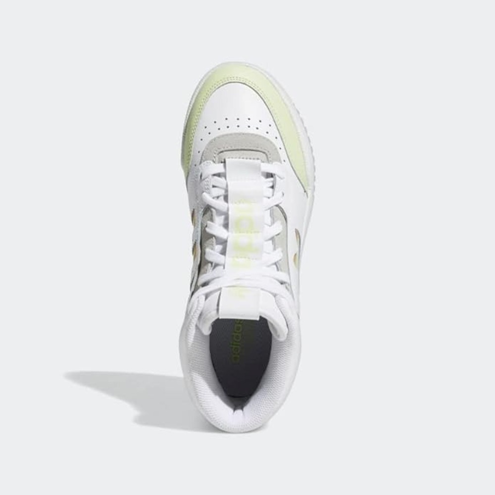 Adidas Forum Mid Shoes Women's Size 5 White Yellow Green Retro High-Top Sneakers - Picture 2 of 4
